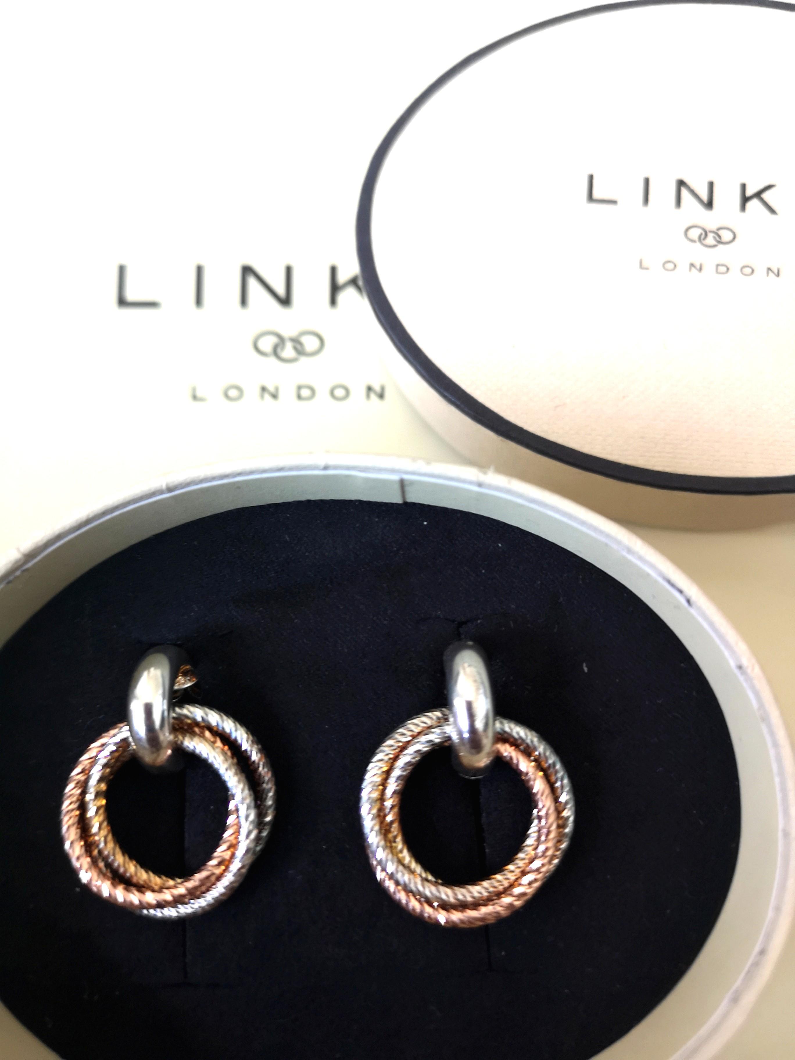 Aurora Cluster Rose Gold Sterling Silver Earrings Links Of London
