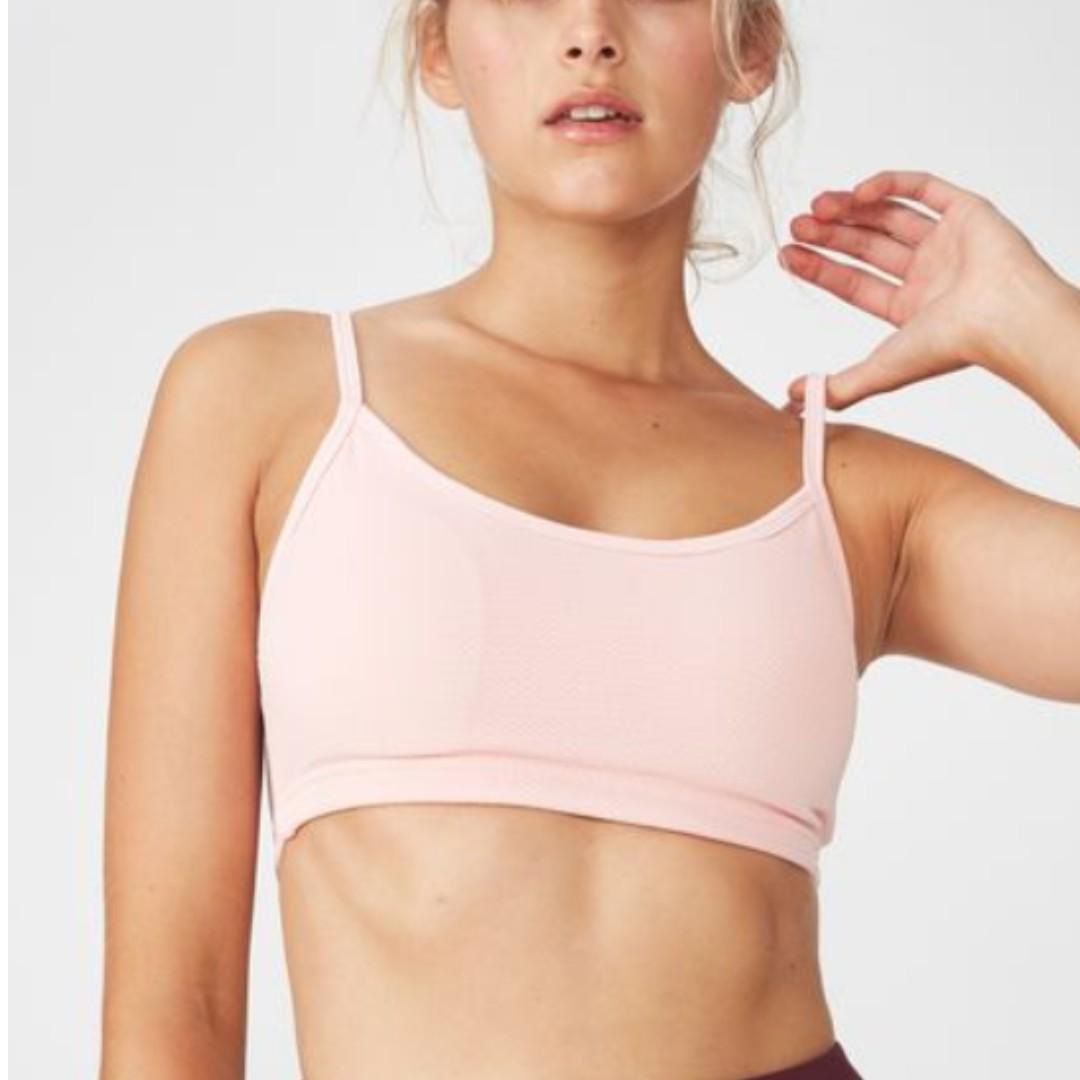 baby pink sports bra