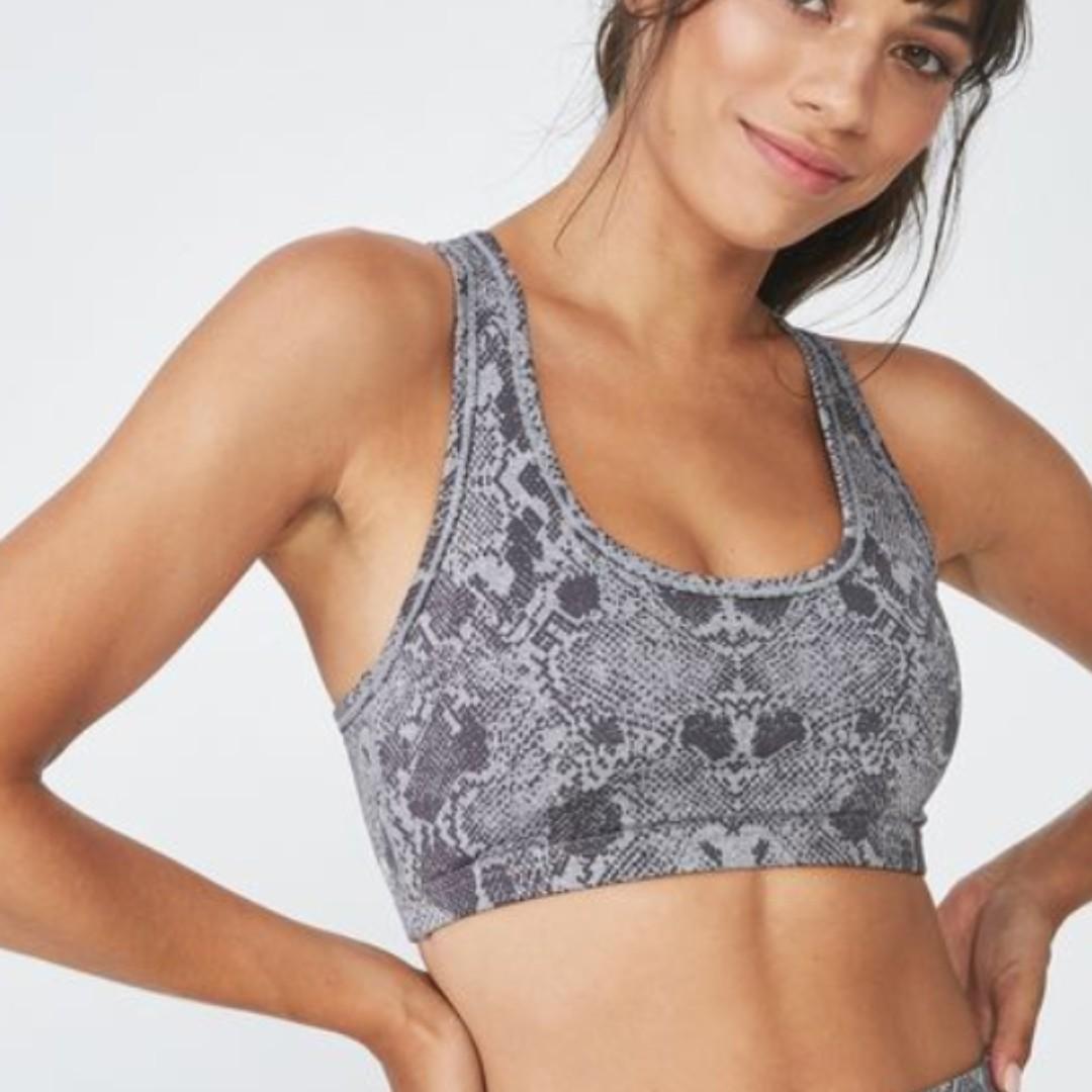 snakeskin sports bra