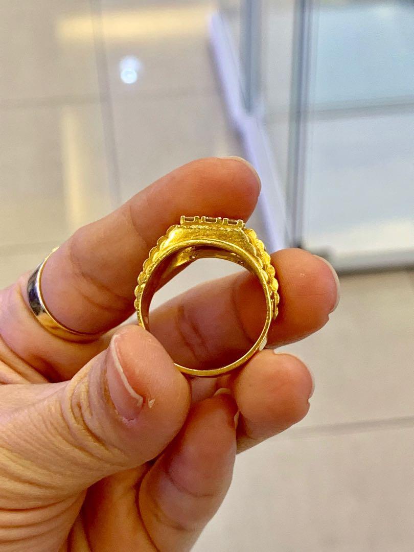 Cincin Emas 750 18k Diamond Rolex Design Luxury Accessories On Carousell Padahal haram bagi lelaki untuk memakai cincin emas. cincin emas 750 18k diamond rolex design