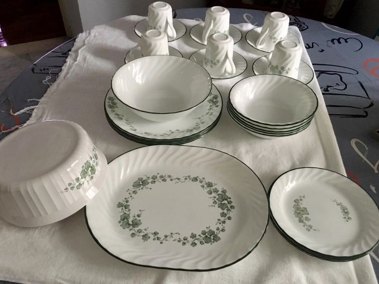 Corelle crockery set, Furniture & Home Living, Kitchenware & Tableware