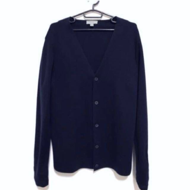cos navy cardigan