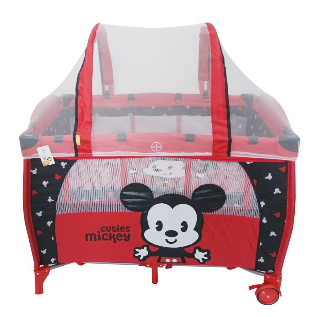 Disney Mickey Mouse Playpen Cot Bed Babies Kids Cots Cribs On Carousell