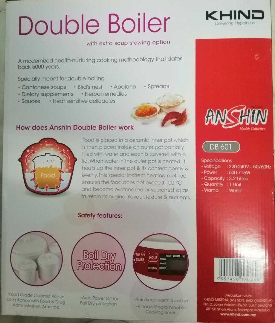 DOUBLE BOILER KHIND, TV & Home Appliances, Kitchen Appliances, Kettles