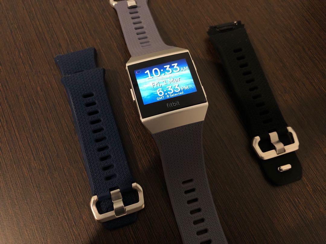 Fitbit ionic charcoal grey sales
