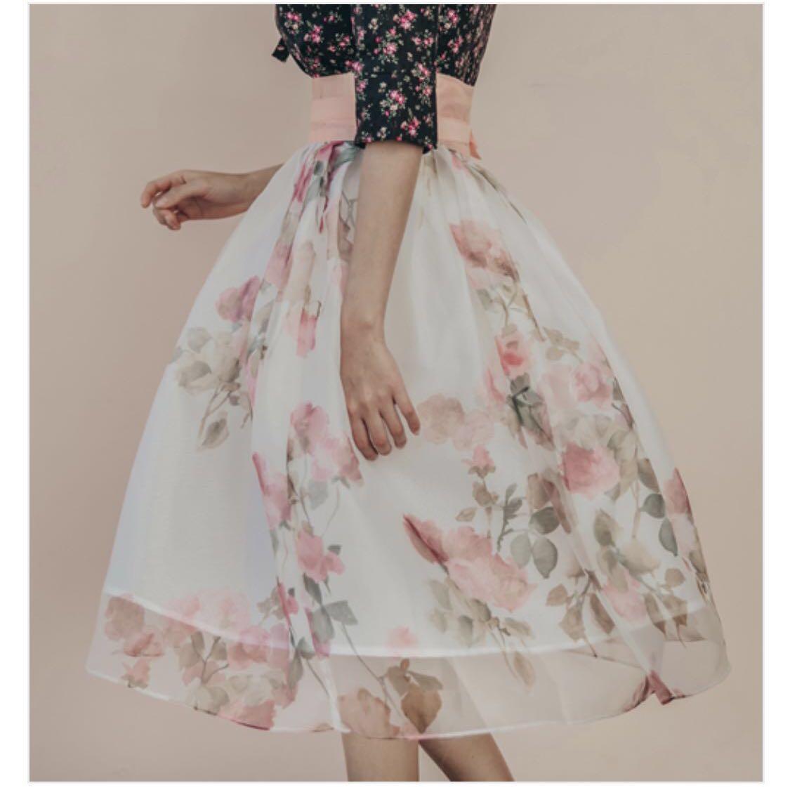 For Rent Soosulhwa Casual Hanbok Skirt Women S Fashion Clothes
