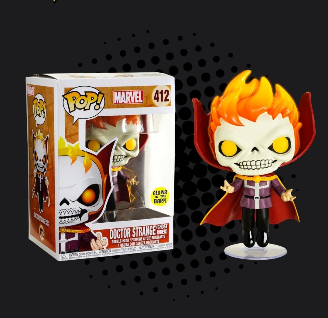 Funko Pop Dr Strange Ghost Rider glows in the dark Hobbies
