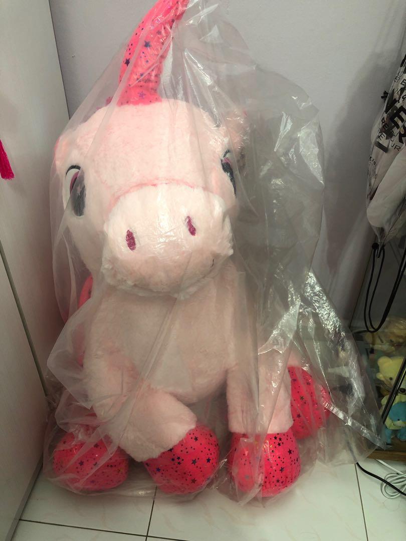 giant fluffy unicorn toy