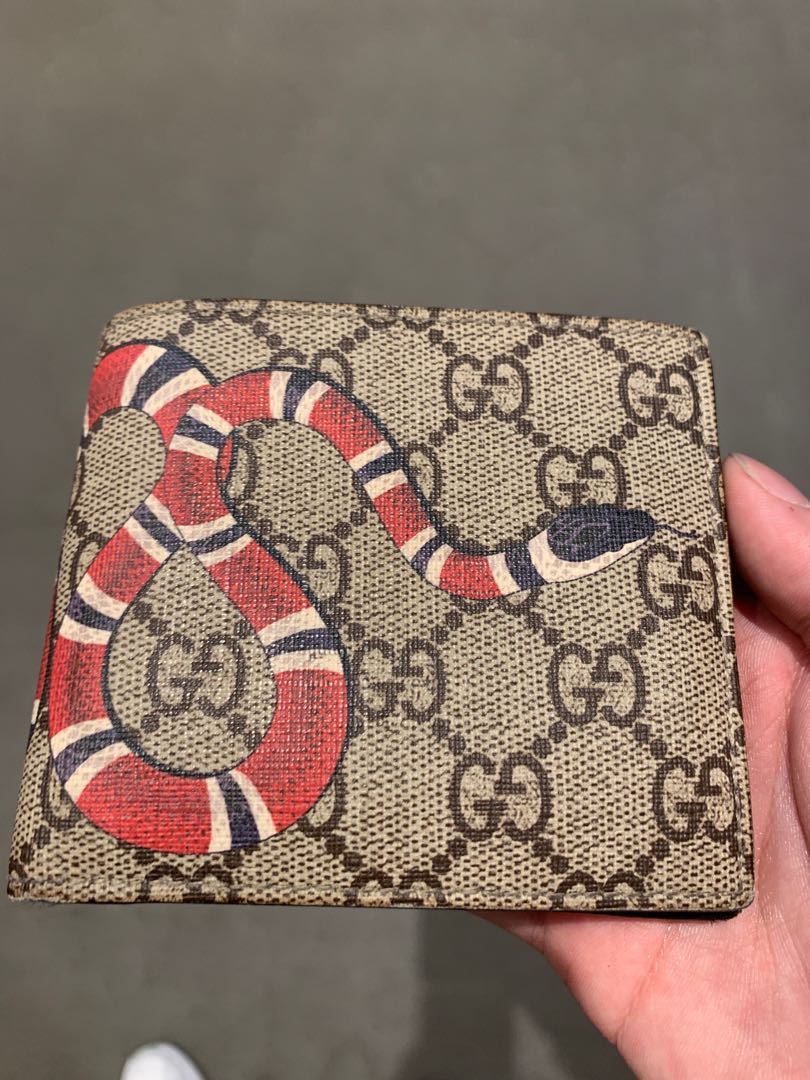 Gucci supreme gg kingsnake wallet 