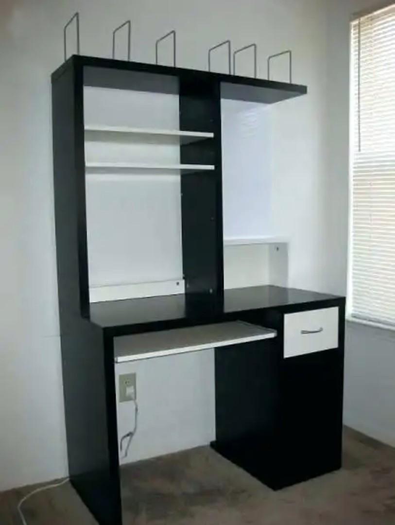 Ikea black top and white desk