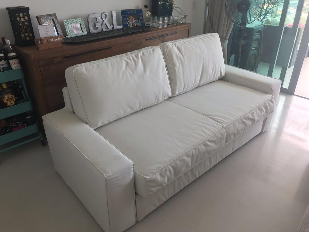 Ikea Kivik Sofa Bed Cream Furniture Sofas On Carousell