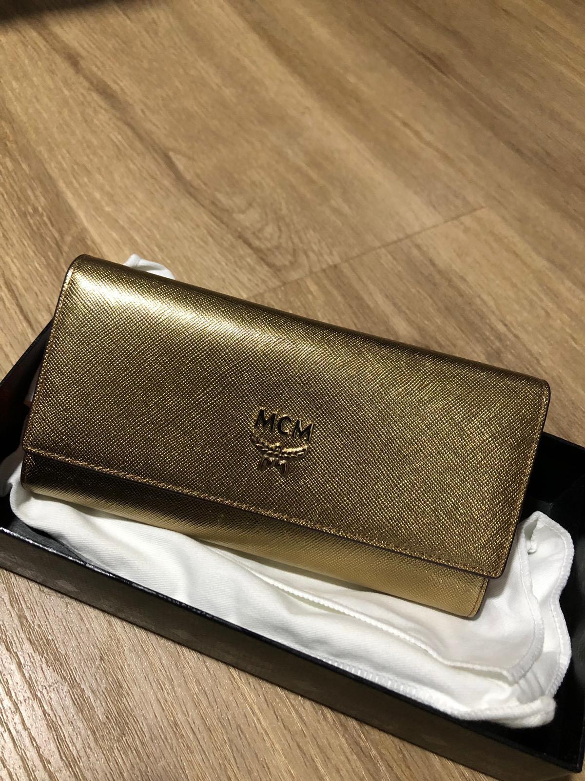 Mcm sales gold wallet