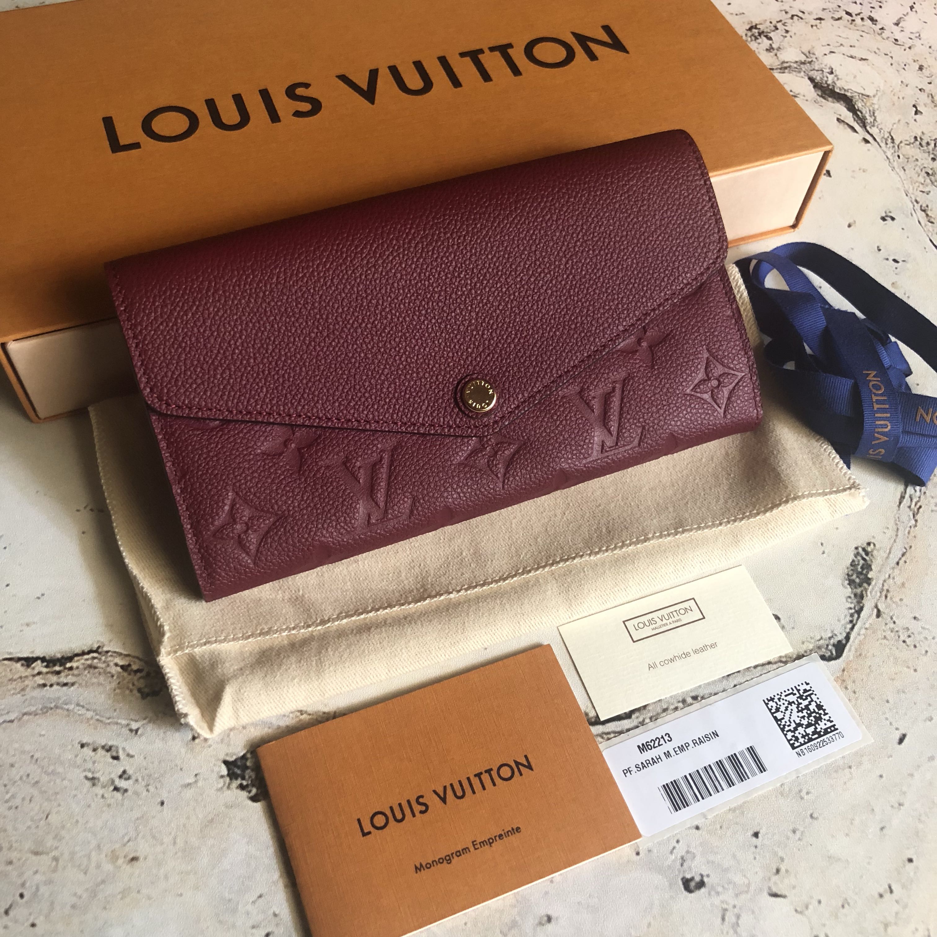 Louis Vuitton Raisin Monogram Empreinte Sara Wallet