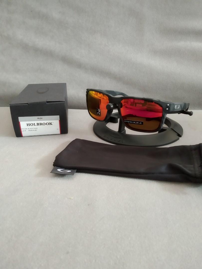 Oakley holbrook black camo prizm ruby lens, Men's Fashion, Watches &  Accessories, Sunglasses & Eyewear on Carousell