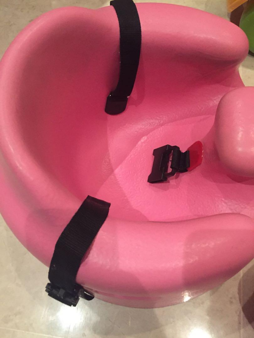 Pink Bumbo Baby Seat Authentic with harness strap, Babies & Kids