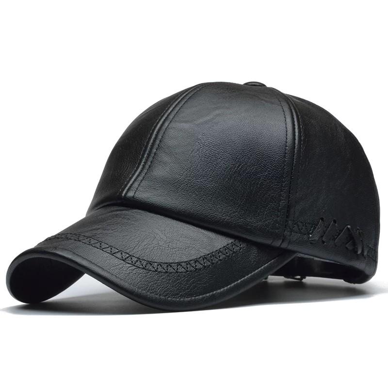 Leather baseball cap clearance