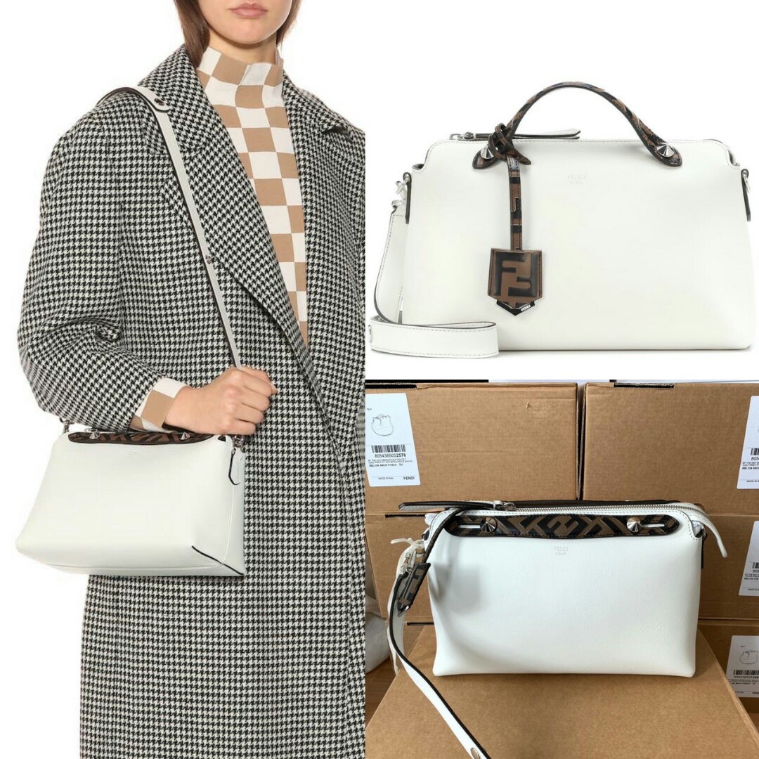 READY Fendi BTW Small FF Maya Handle Ice White