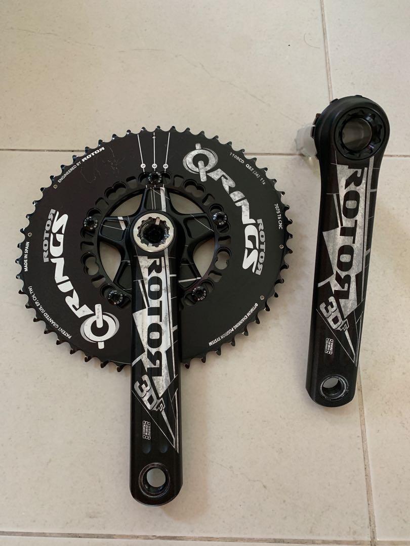 Rotor Q-rings 52/35 mid compact chainrings with Rotor 3DF 170mm 