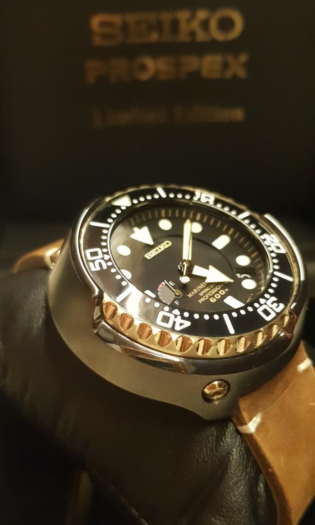 Seiko SBDB008 Prospex Spring Drive Golden Tuna Marinemaster, Luxury,  Watches on Carousell