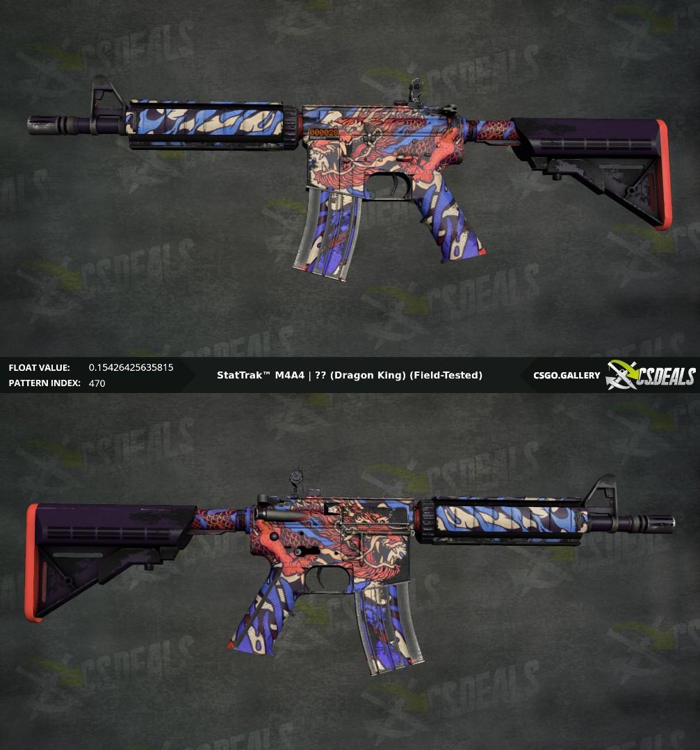 Csgo Stattrak M4a4 Dragon King Ft Video Gaming Gaming Accessories Game Gift Cards Accounts On Carousell