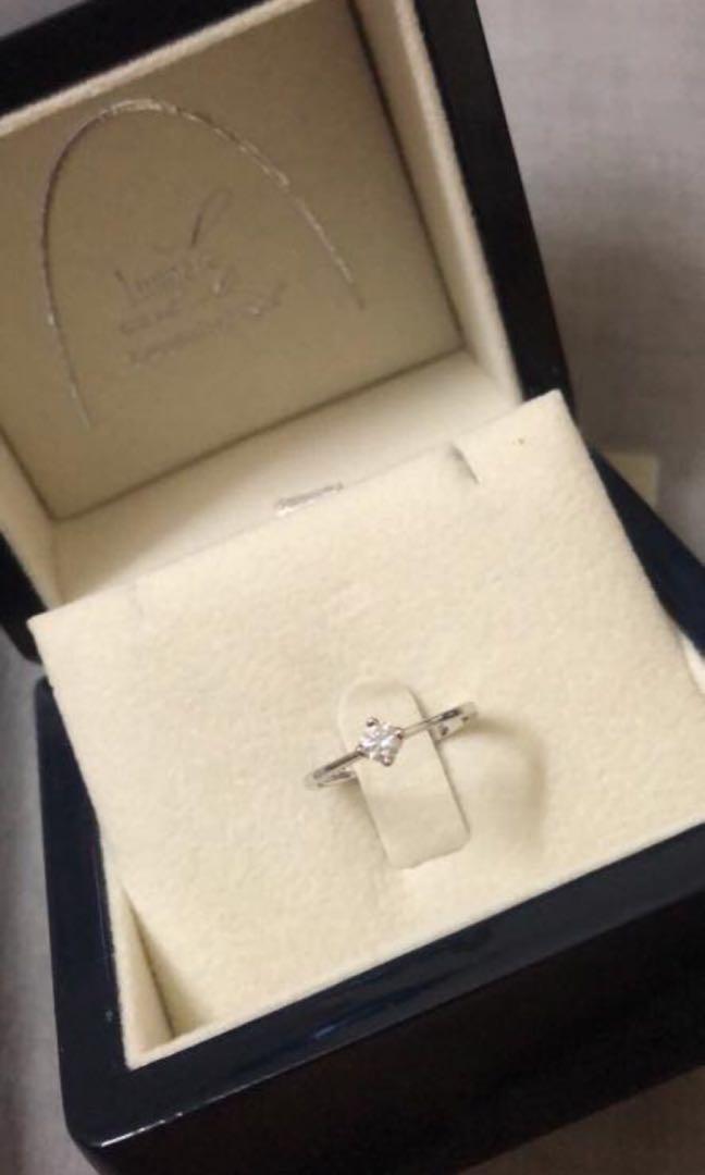 Tomei 18k White Gold 0.14 Carat Diamond Ring size 9 Luxury