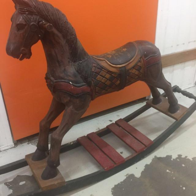 wooden rocking horse for sale