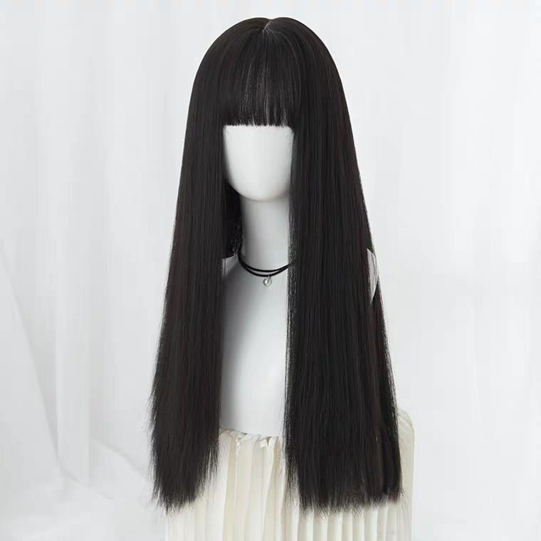 Wig Female Long Straight Hair Long Hair Korean Long Straight