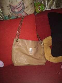 Tas kulit zara gold peach dijual murah aja