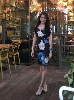 Sabrina bodycon flower dress