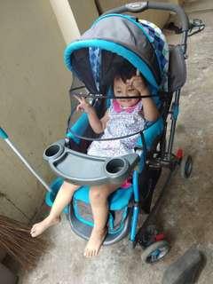 Stroller pliko grande biru