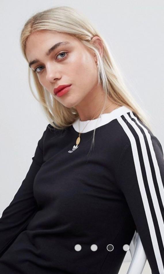 adidas long sleeve three stripe