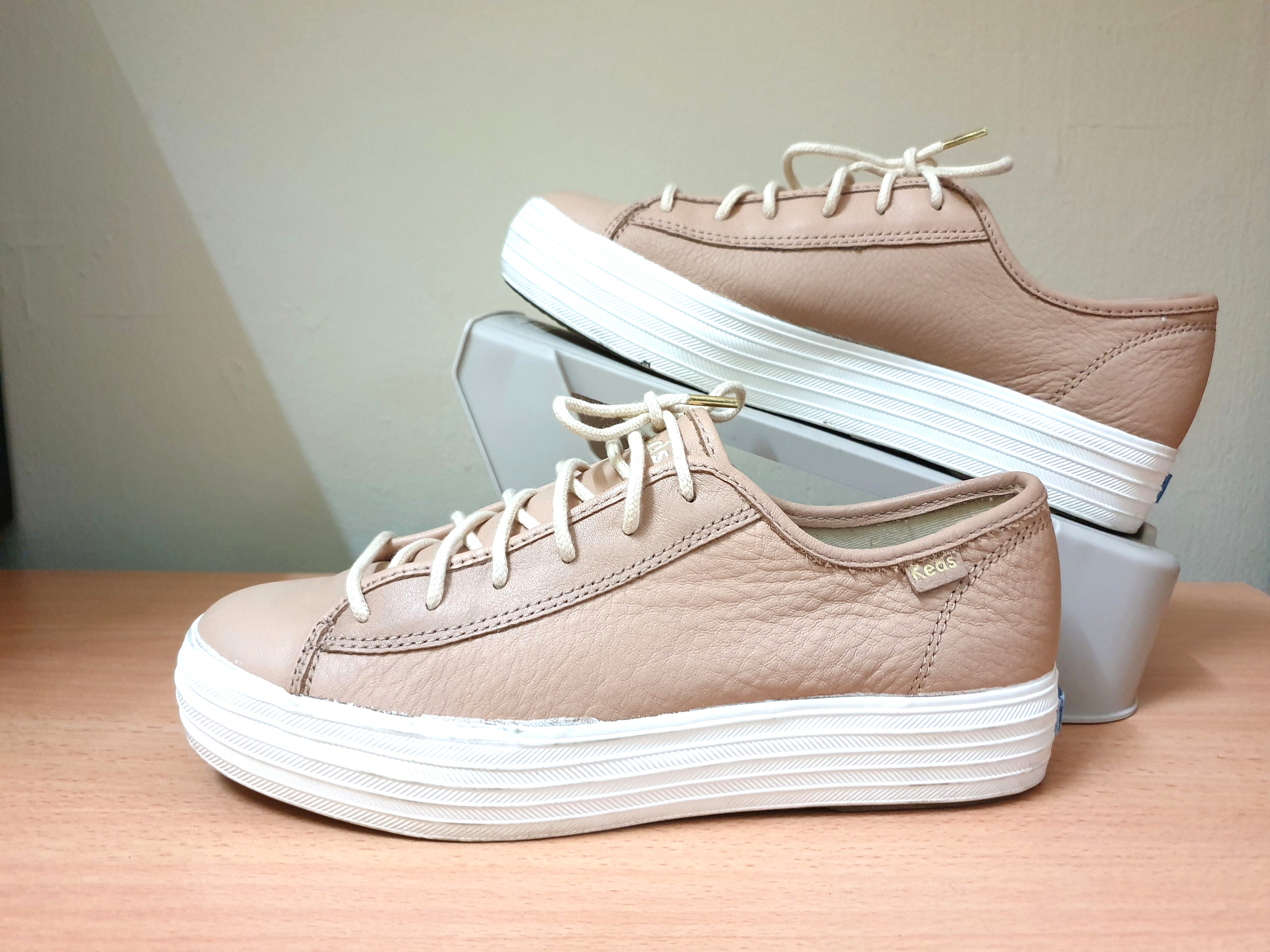 Keds triple kick leather women's sneakers hotsell