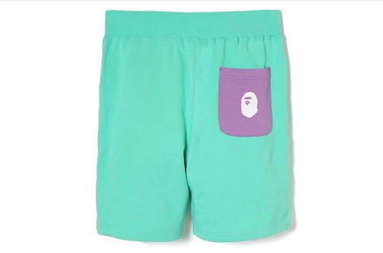 Bape pastel color sweat shorts, Men's 