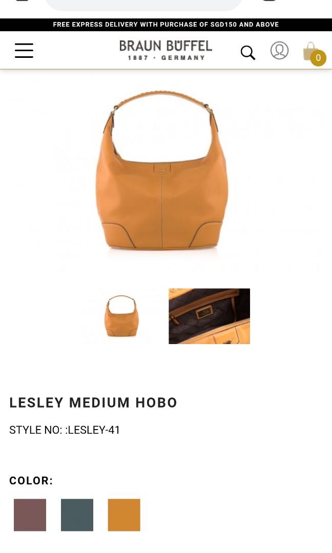 braun buffel hobo bag