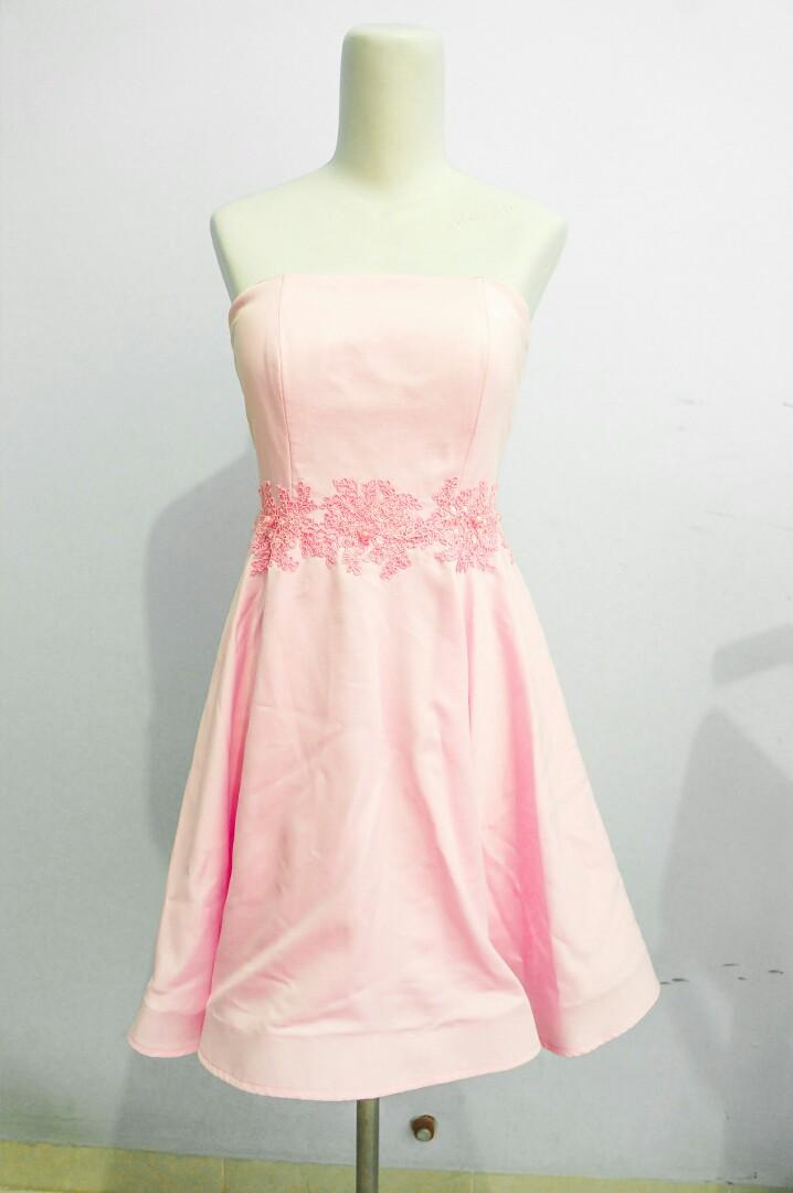Bridesmaid Dress Soft Baby pink tube 