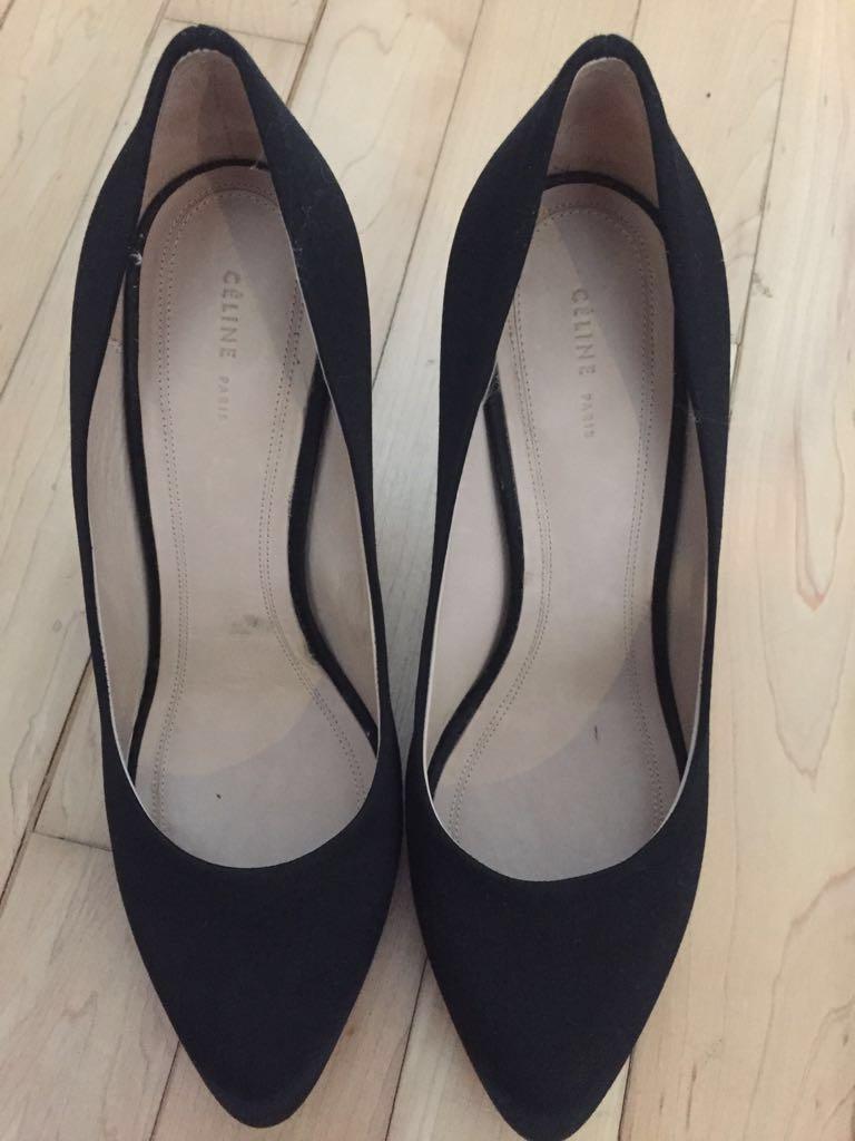 Celine Black Satin Pumps Size 37 100 Authentic Women s Fashion Footwear Heels on Carousell