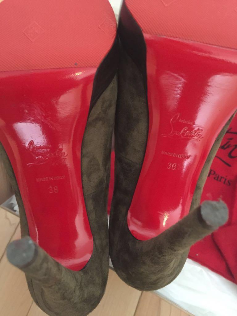 Christian Louboutin Palais Royal Trepointe Bronze 140mm Peep Toe