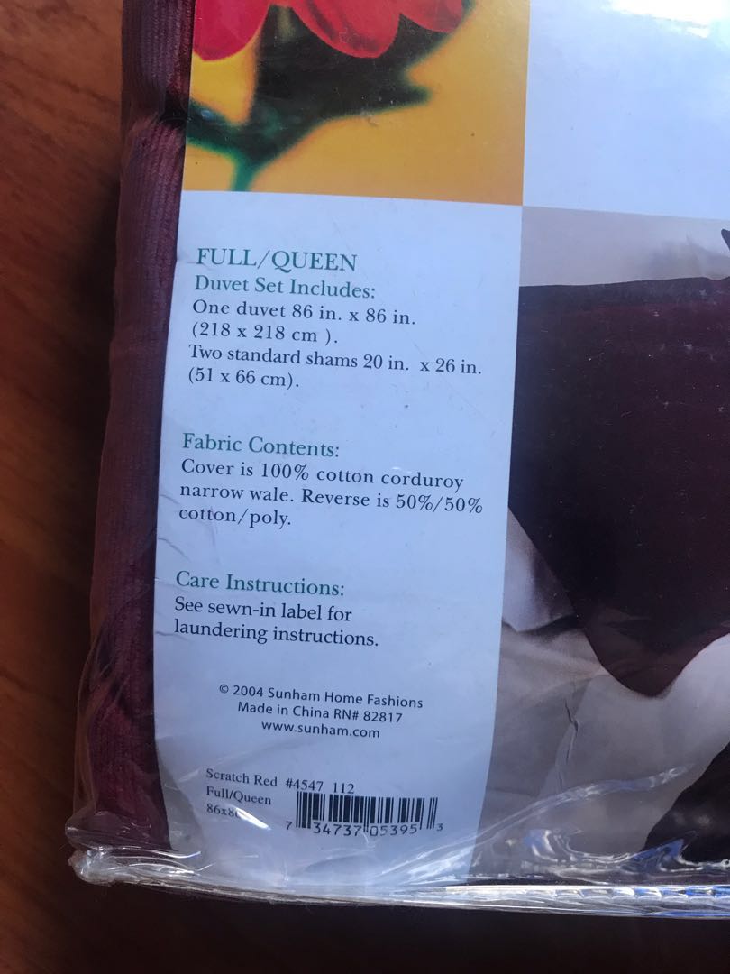 Corduroy Duvet Mini Set Plus Shams Home Furniture On Carousell