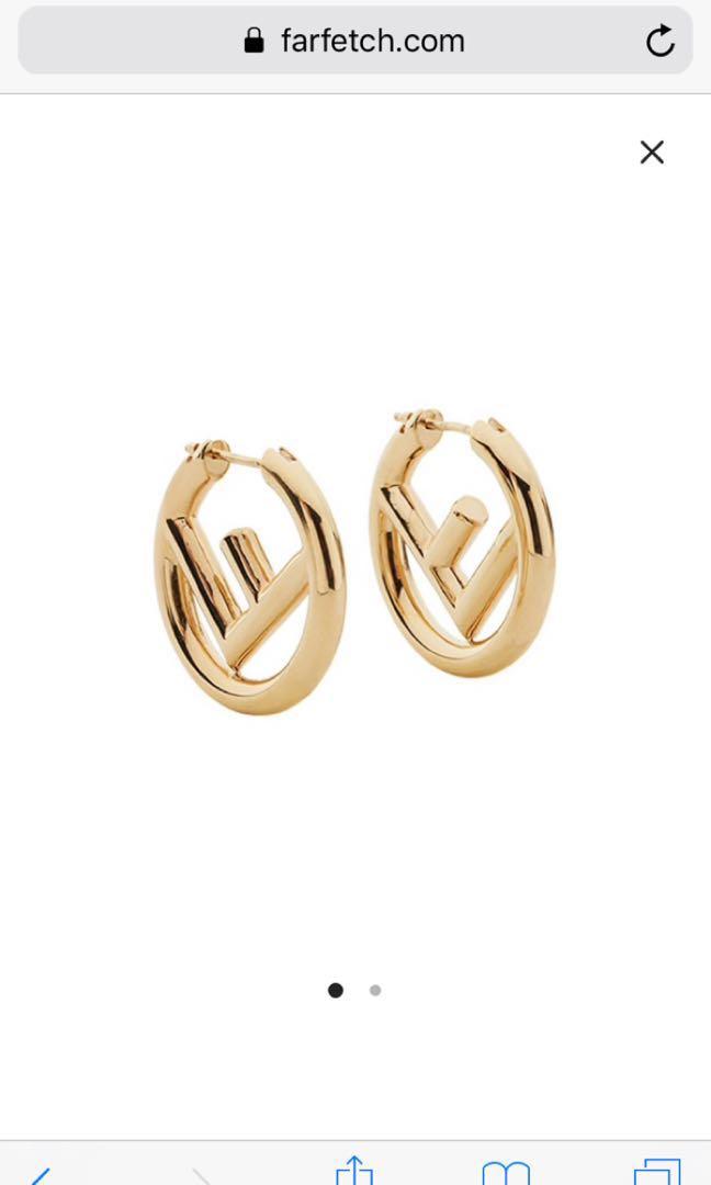 Fendi hoops earrings Luxury Accessories on Carousell