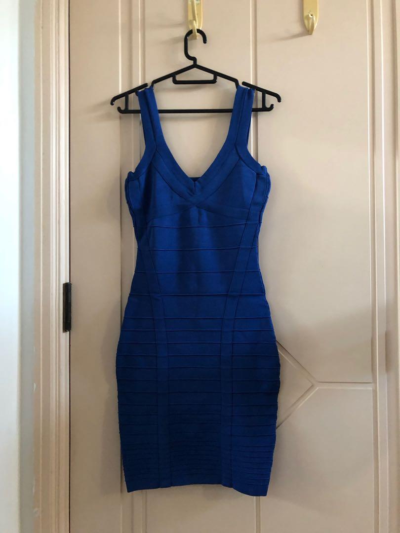 Guess blue top bandage dress