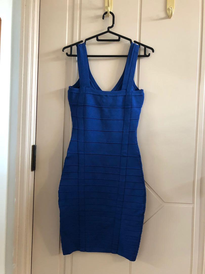 Guess blue outlet bandage dress