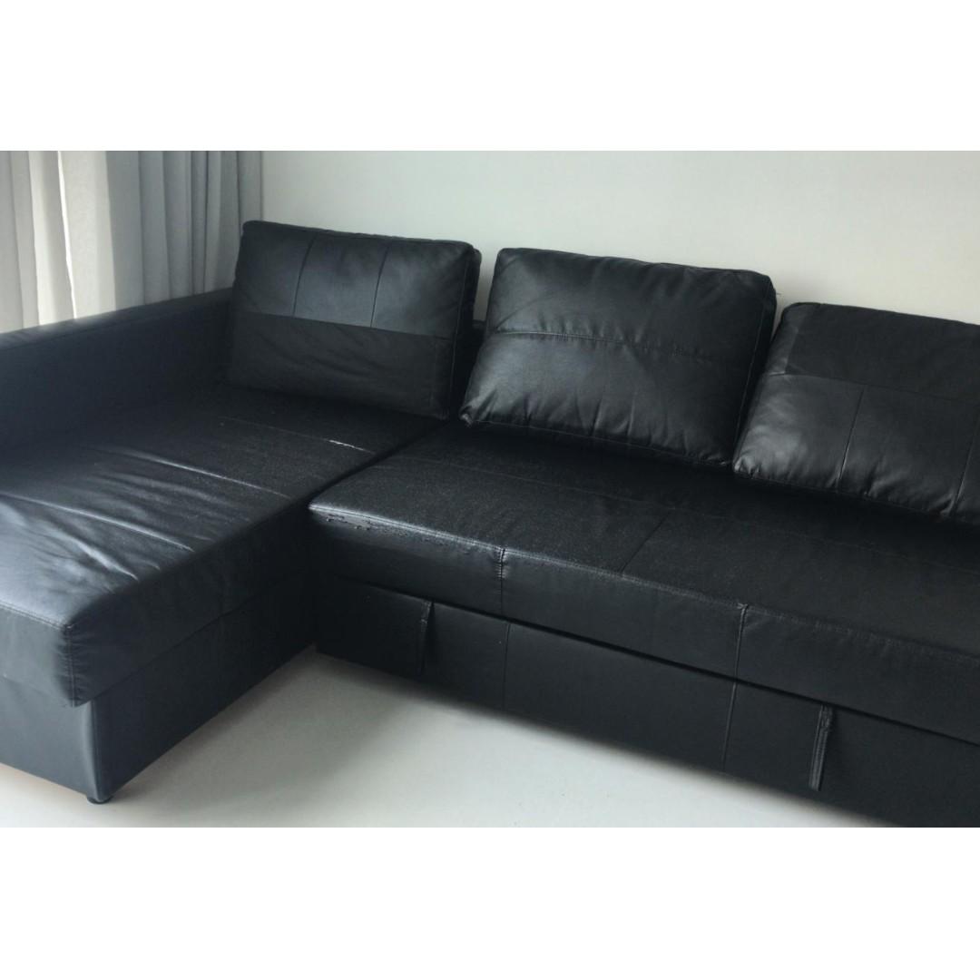 Ikea Friheten Corner Sofa Bed With Storage Bomstad Black Furniture Sofas On Carousell