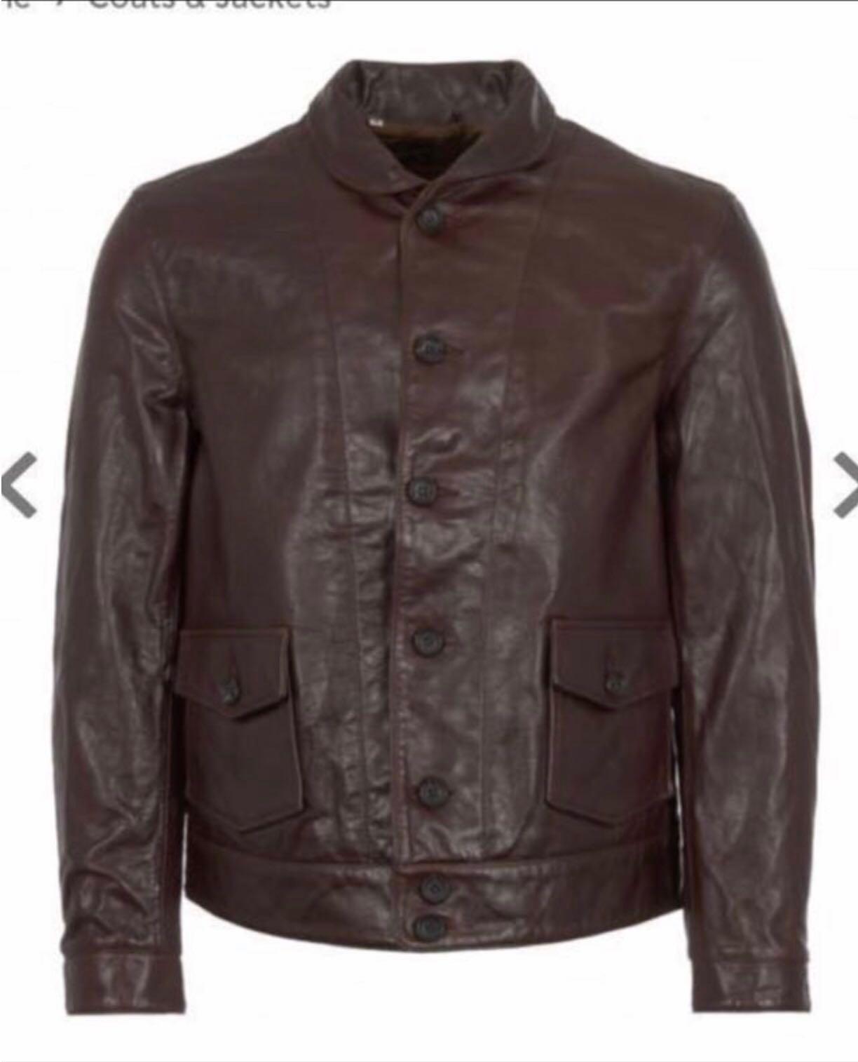 Levi’s menlo cossack leather jacket LVC Lee, 男裝, 外套及戶外衣服 - Carousell