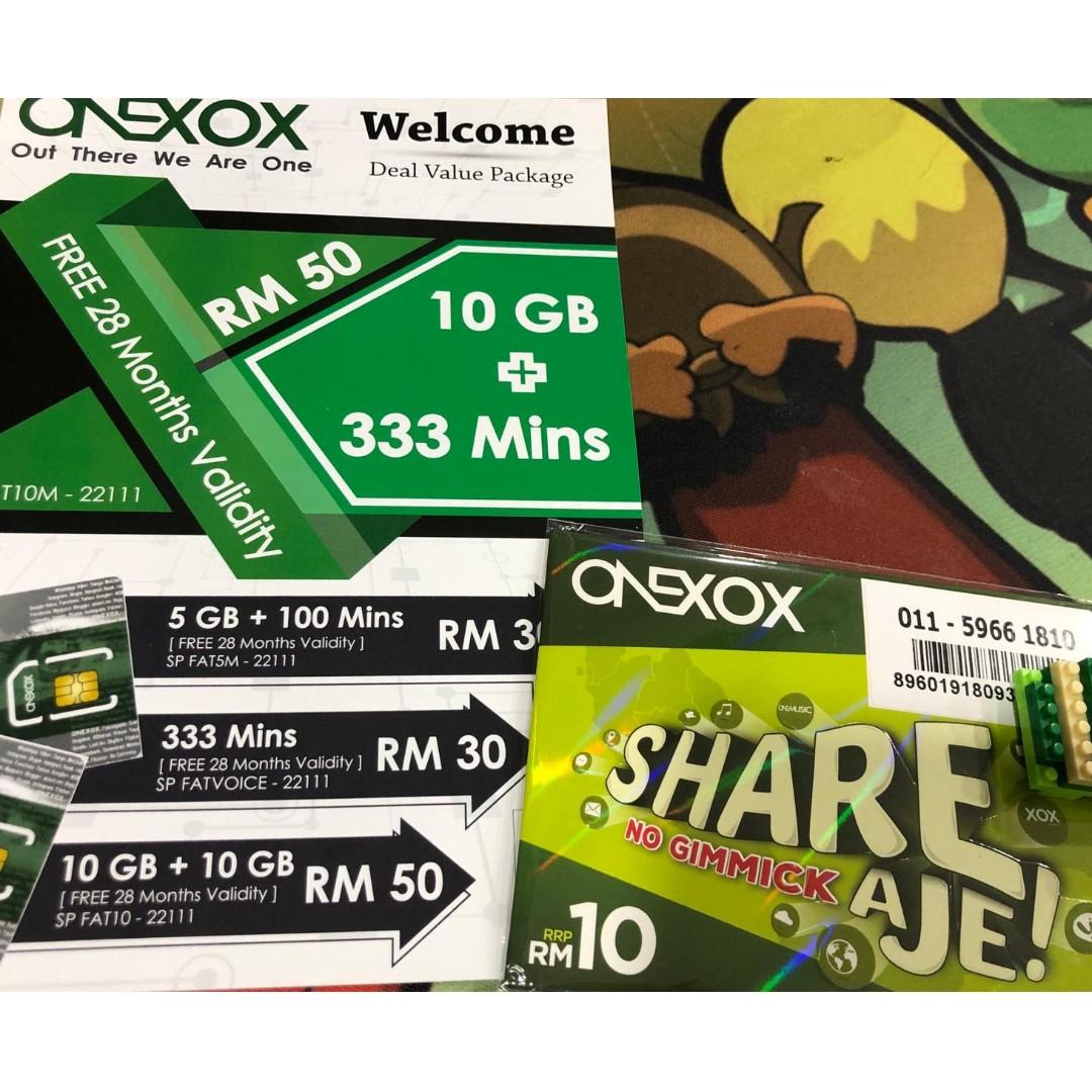 Malaysia Prepaid Sim Card Onexox data, Mobile Phones & Gadgets, Mobile & Gadget