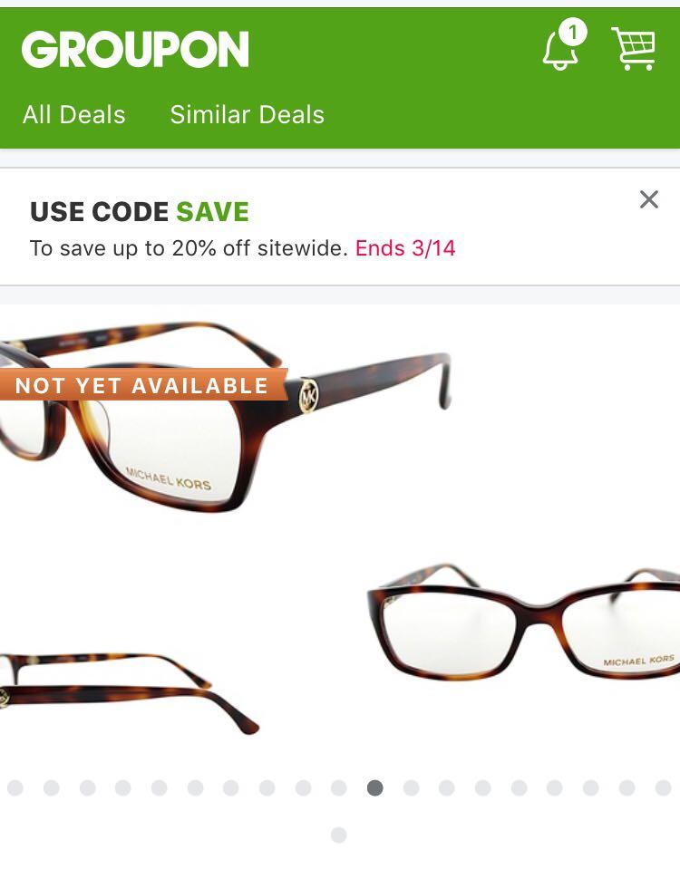 michael kors eyeglasses groupon