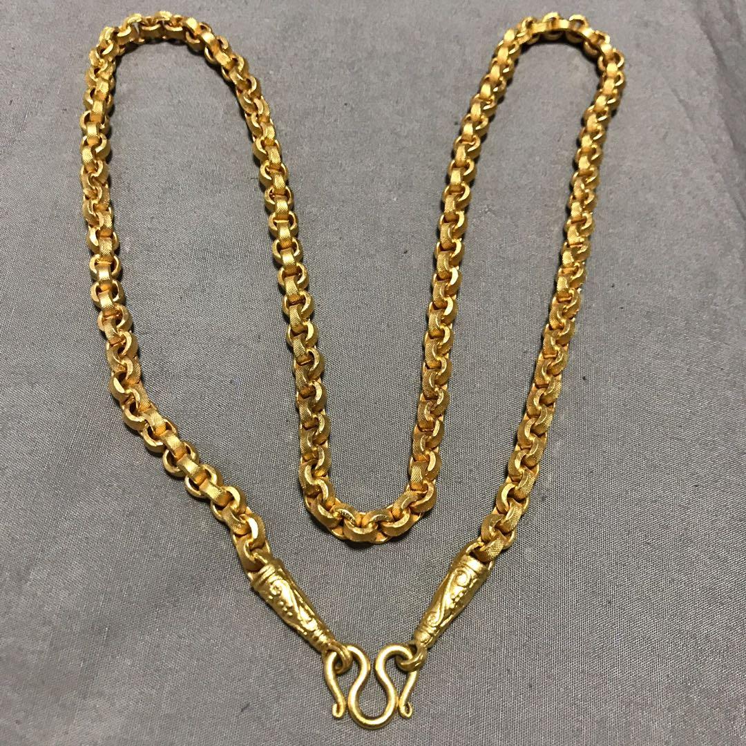 Micron Gold Brass Chain Necklace Luxury Accessories Others On Carousell