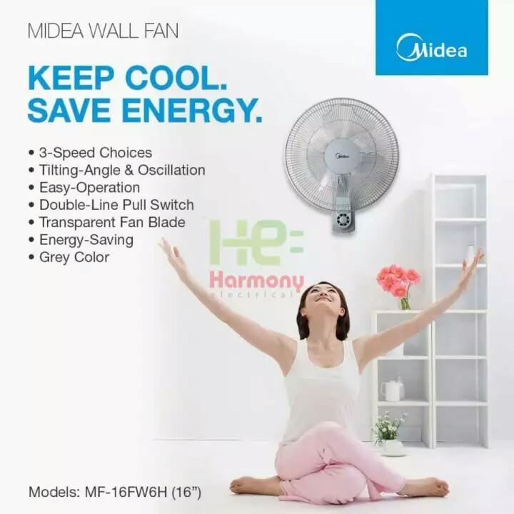 Midea 16 W O Remote Wall Fan Mf 16fw6h White 1 Year Warranty Kitchen Appliances On Carousell