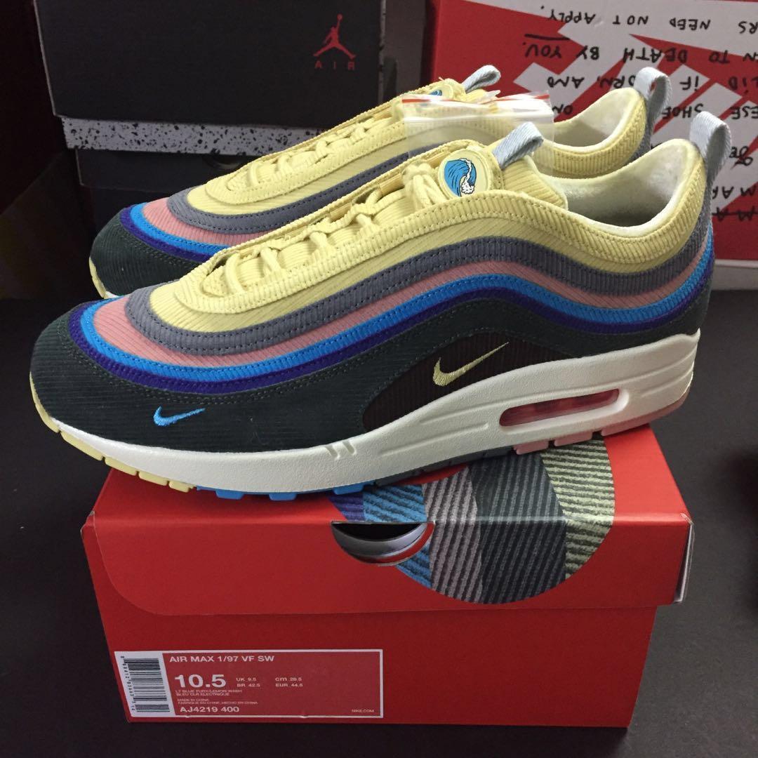 Nike Air Max 1/97 SW Sean Wotherspoon US 10.5, Men's Fashion, Footwear,  Sneakers on Carousell