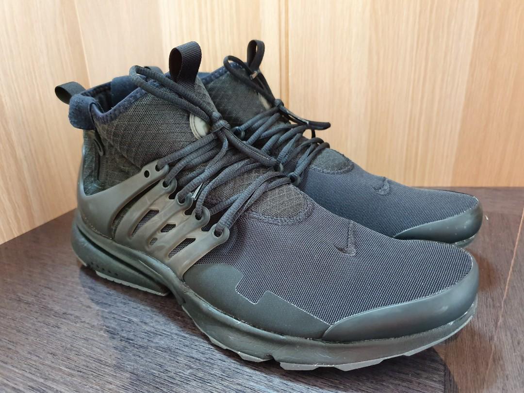 Nike Air Presto Mid Utility Triple Black US Size 12 Men s Fashion