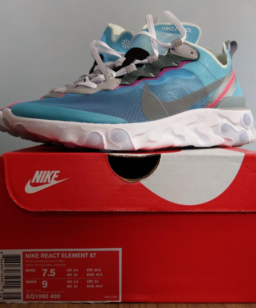 Nike React Element 87 Royal Tint on 